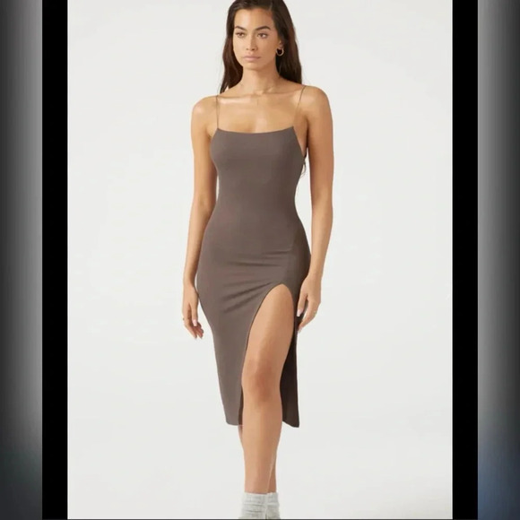 Joah Brown Strappy Slit Dress in Mauve Size S/M Sold out - Picture 2 of 7